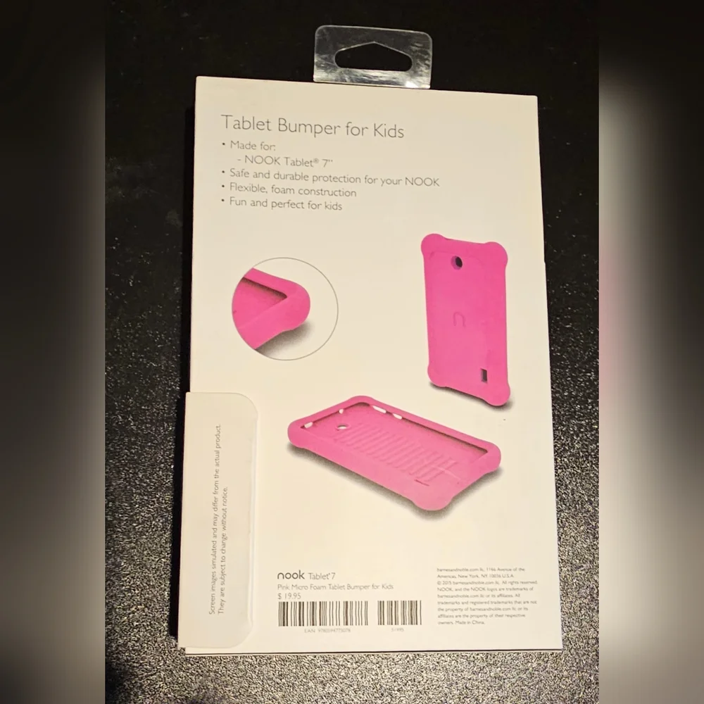 Nook Tablet Bumper - Pink,‎ Orange or Green